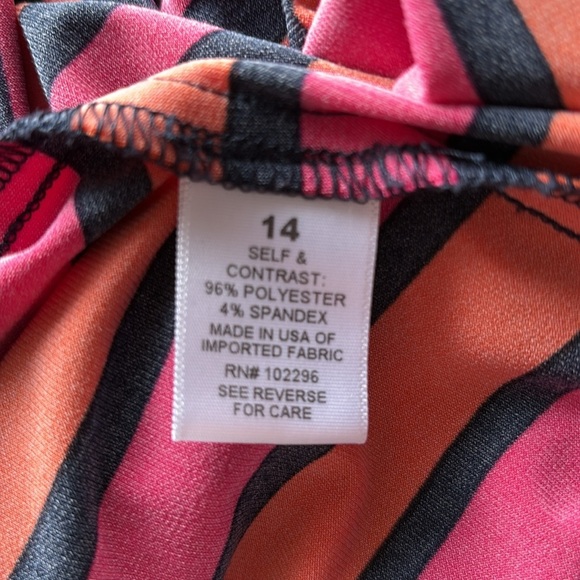 Roz & Ali Pink and Orange Sleeveless Maxi Dress - Picture 5 of 8